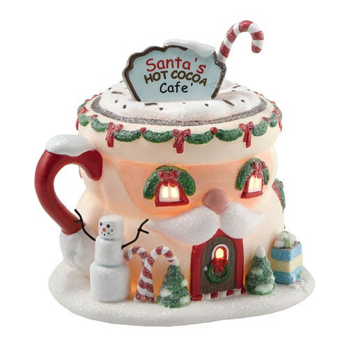 Santa's Hot Cocoa Café Figurine 4020207